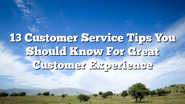 13 Customer Service Tips You Should Know For Great Customer Experience