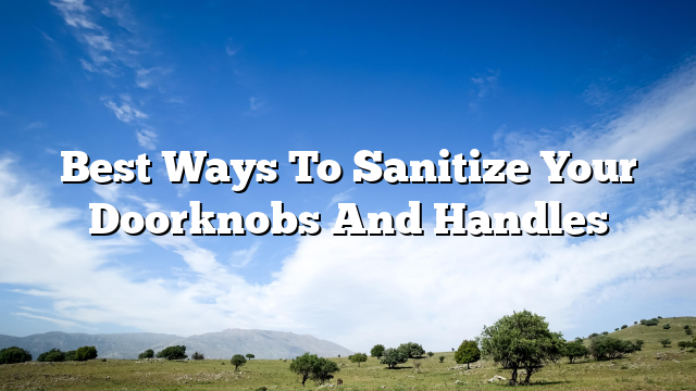 Best Ways To Sanitize Your Doorknobs And Handles