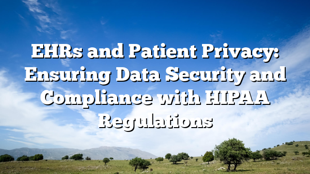 EHRs and Patient Privacy: Ensuring Data Security and Compliance with HIPAA Regulations
