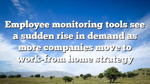 Employee monitoring tools see a sudden rise in demand as more companies move to work-from home strategy