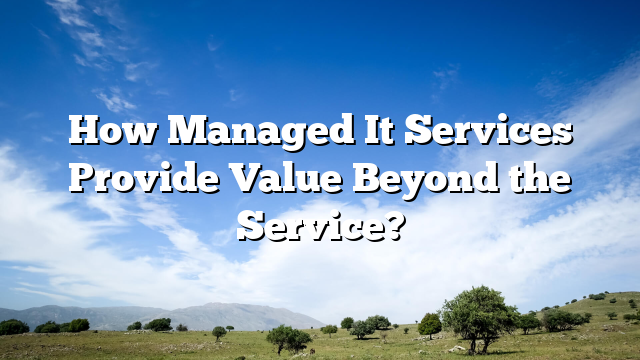 How Managed It Services Provide Value Beyond the Service?