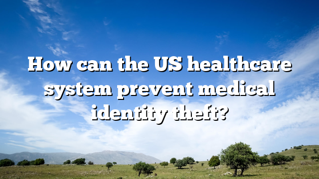 How can the US healthcare system prevent medical identity theft?