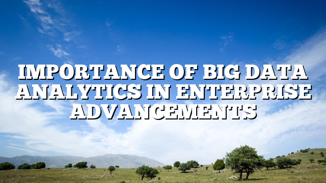 IMPORTANCE OF BIG DATA ANALYTICS IN ENTERPRISE ADVANCEMENTS