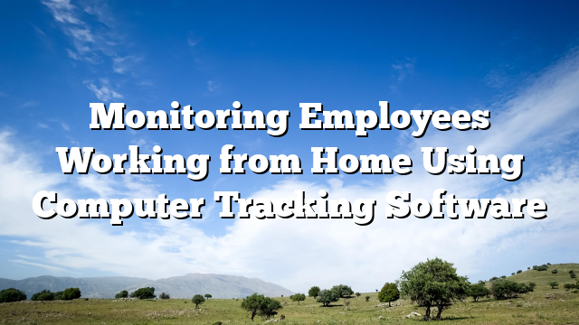 Monitoring Employees Working from Home Using Computer Tracking Software