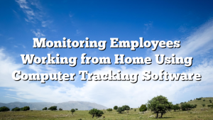 Monitoring Employees Working from Home Using Computer Tracking Software