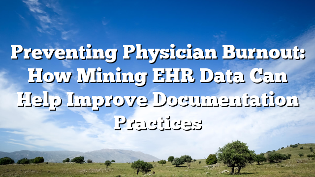 Preventing Physician Burnout: How Mining EHR Data Can Help Improve Documentation Practices