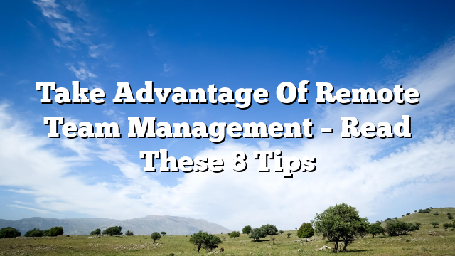 Take Advantage Of Remote Team Management – Read These 8 Tips