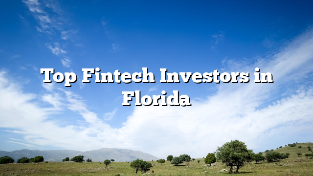 Top Fintech Investors in Florida