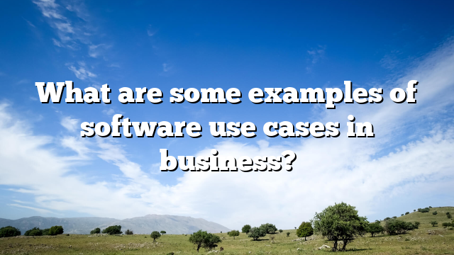 What are some examples of software use cases in business?