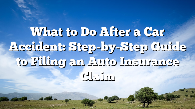 What to Do After a Car Accident: Step-by-Step Guide to Filing an Auto Insurance Claim