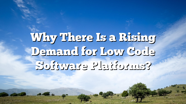 Why There Is a Rising Demand for Low Code Software Platforms?