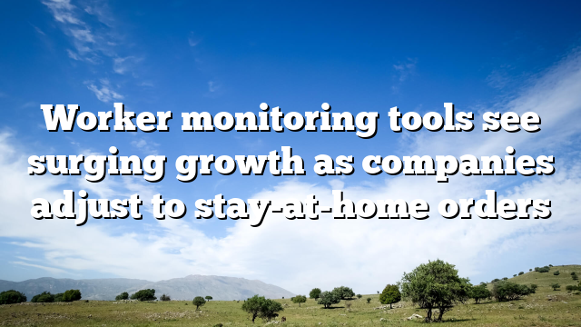 Worker monitoring tools see surging growth as companies adjust to stay-at-home orders