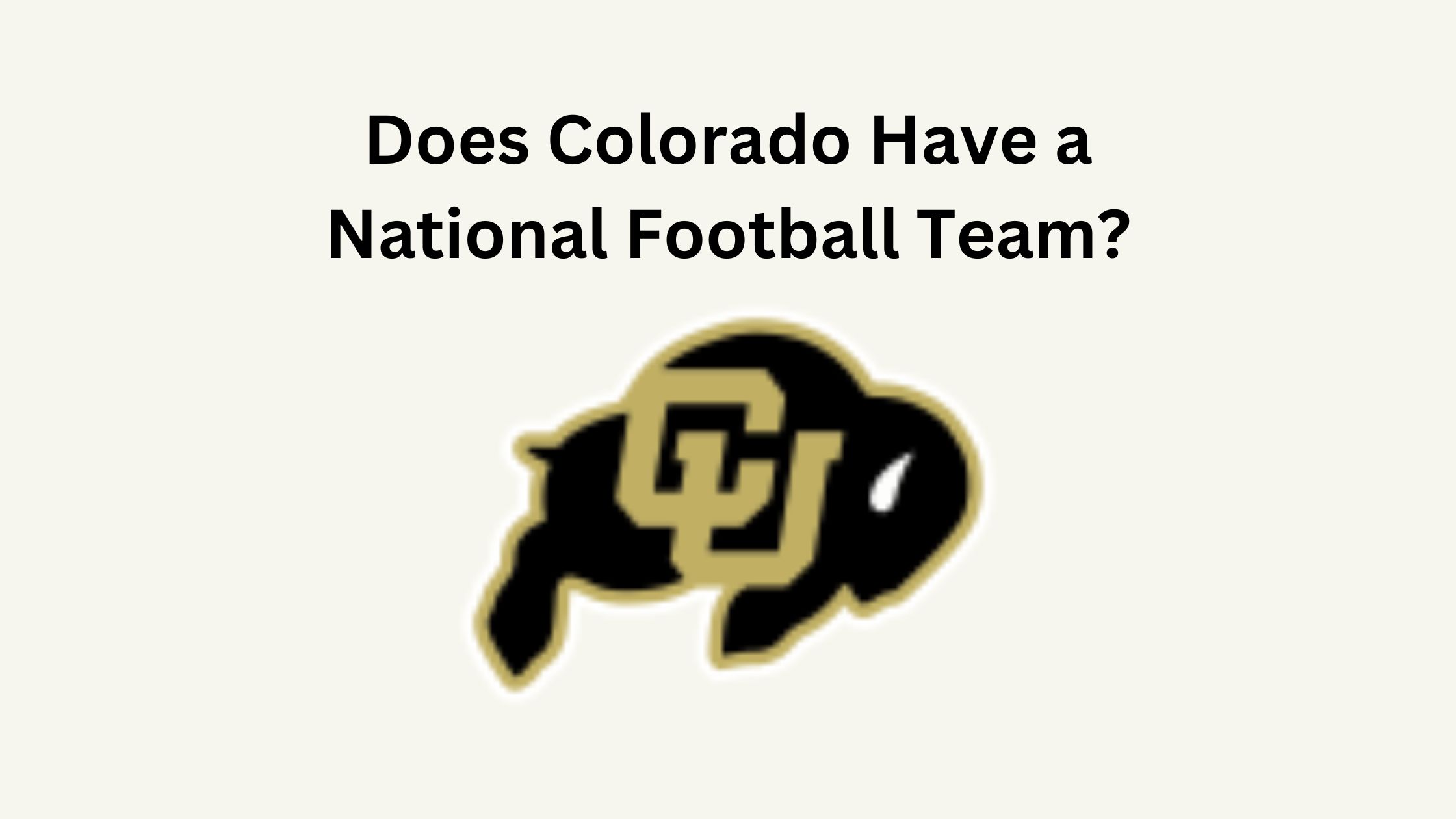 Does Colorado Have a National Football Team?