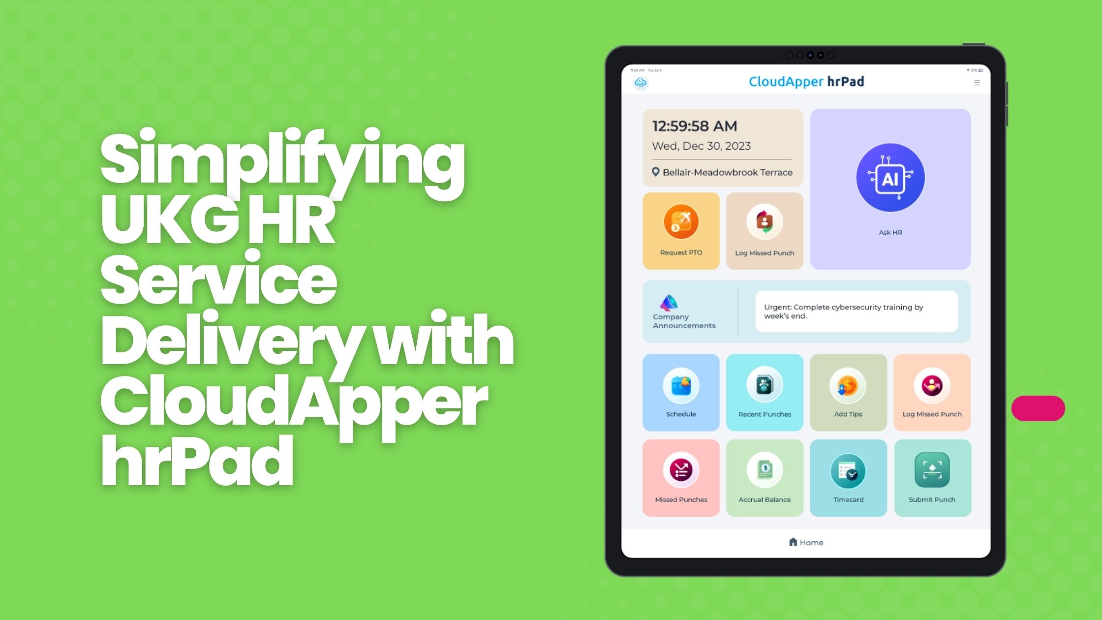 Simplifying UKG HR Service Delivery with CloudApper hrPad