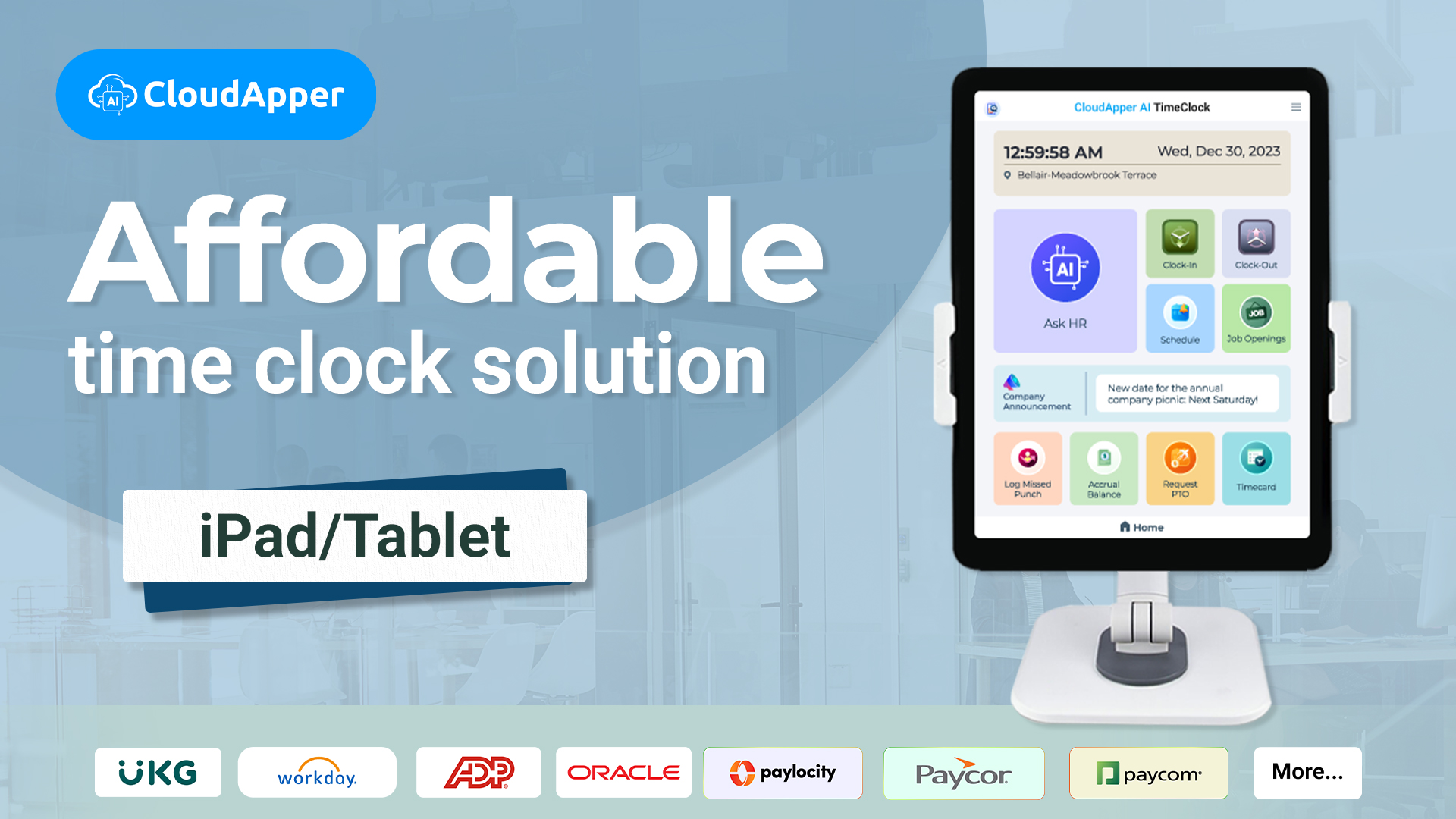 Boost Productivity with CloudApper AI TimeClock