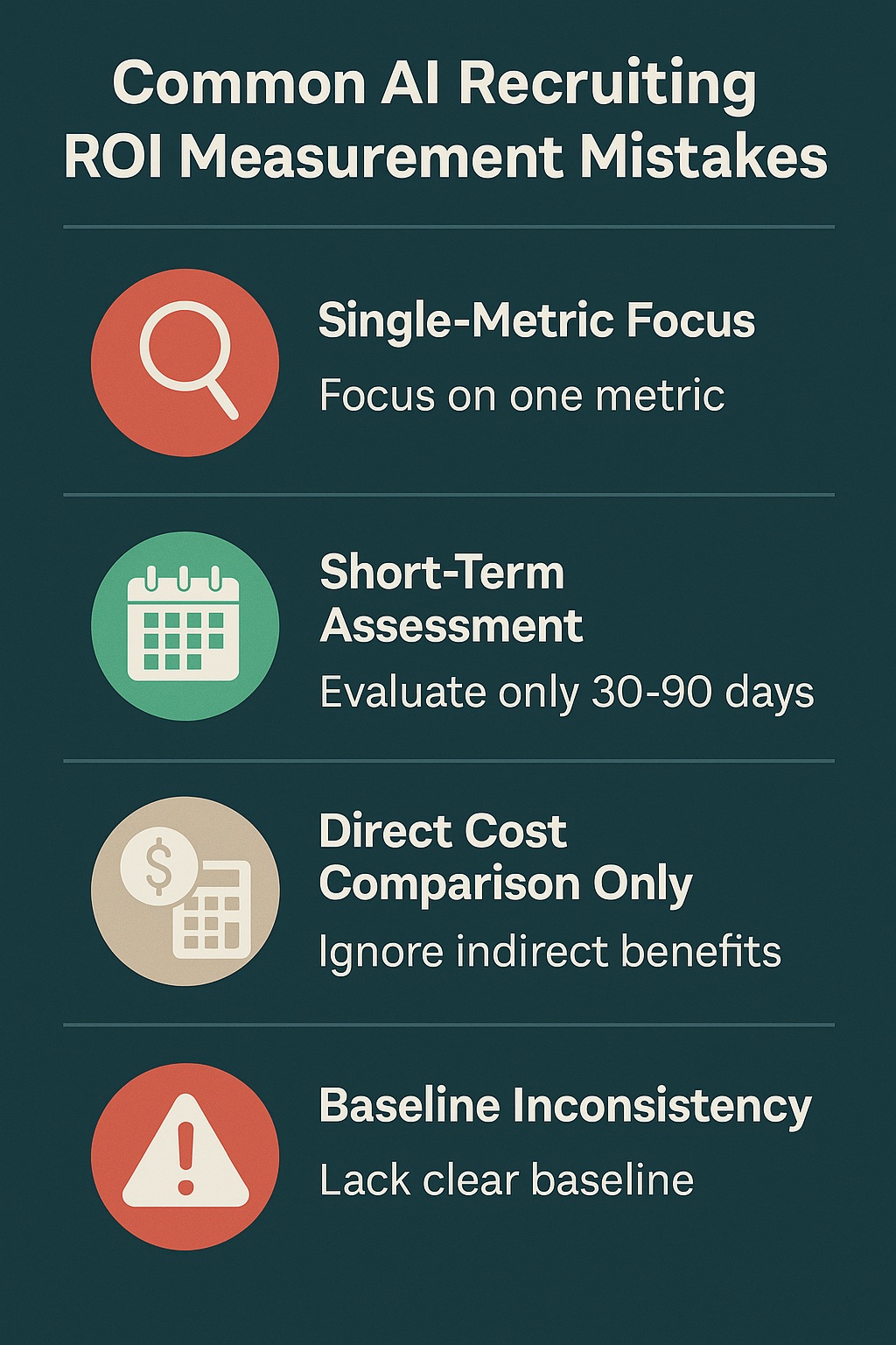 Common AI Recruiting ROI Measurement Mistakes