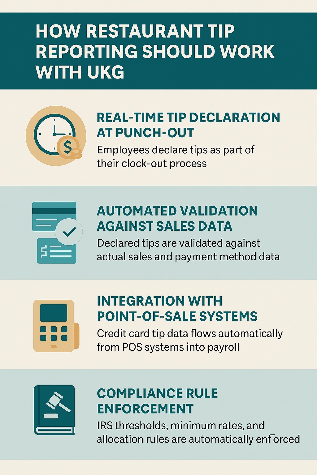 How Restaurant Tip Reporting Should Work With UKG