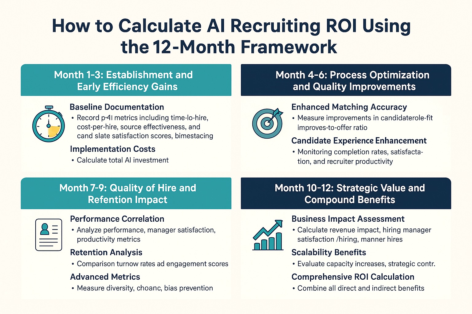 How to Calculate AI Recruiting ROI Using the 12-Month Framework