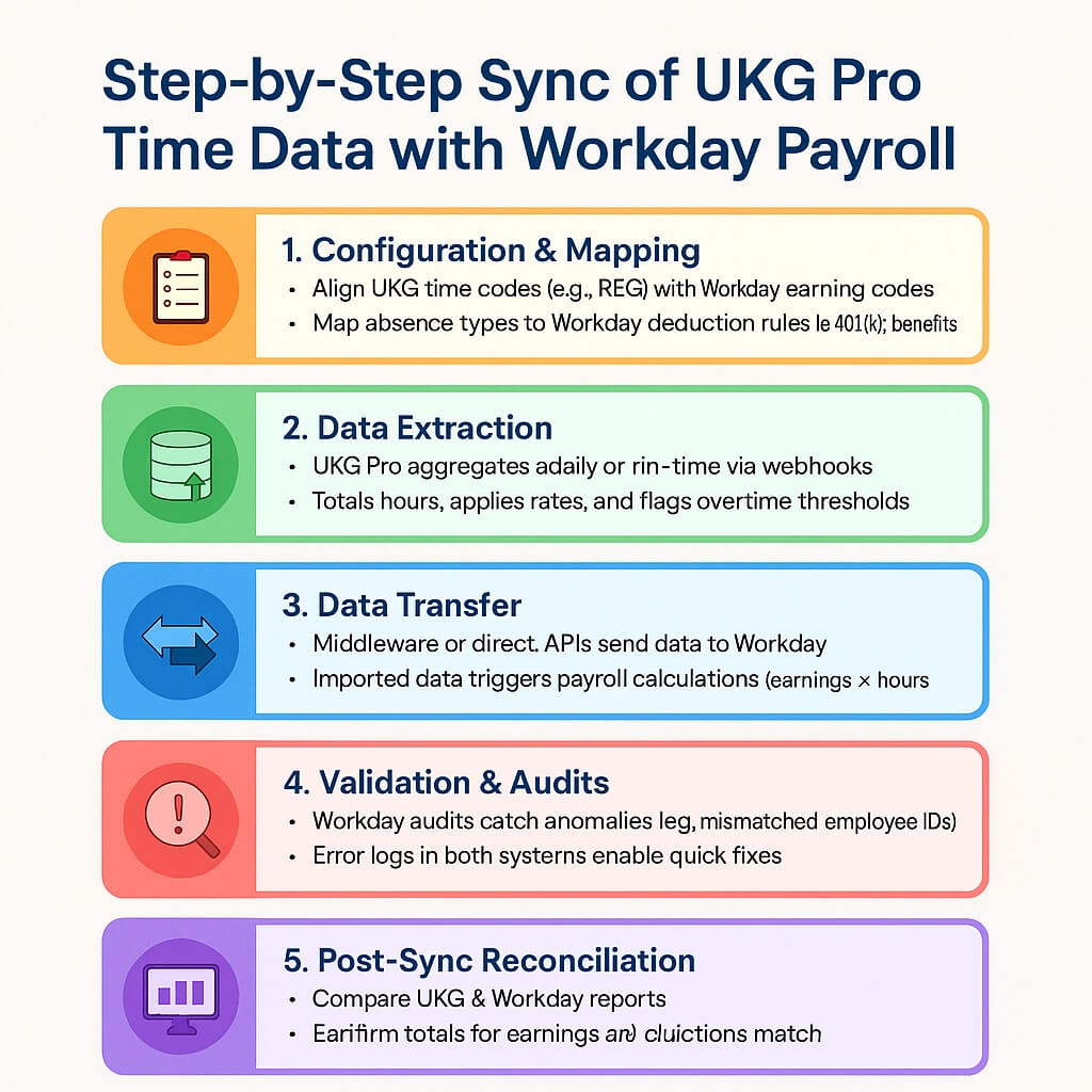 Step-by-Step Process of Syncing Time Data for Earnings and Deductions
